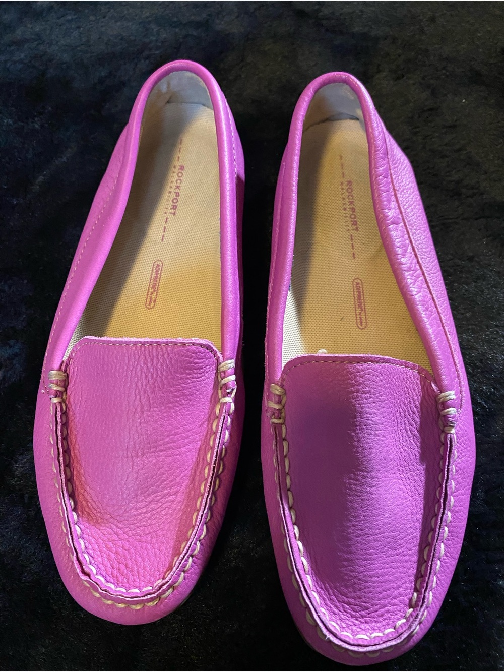 Rockport Bright Pink Seaworthy  Leather Loafers